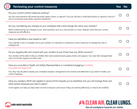 Monitor and review – checklist | Safe Work Australia